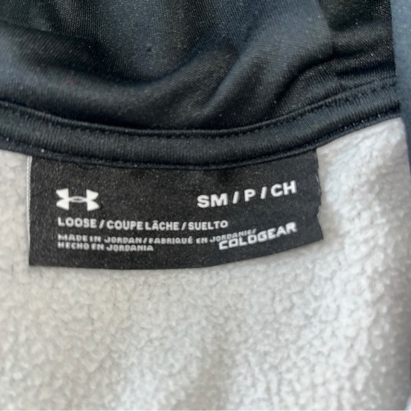Under Armour 3/4 zip Coldgear Hoodie Gray With White And Black Specks Sz S. - Picture 5 of 9